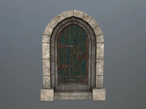 Pintu Abad Pertengahan Model 3D