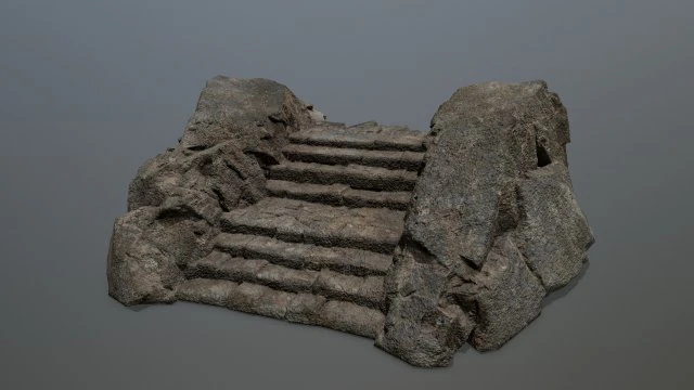 Rock Gate 3D Model .c4d .max .obj .3ds .fbx .stl .blend