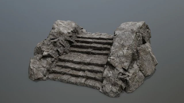 Rock Gate 3D Model .c4d .max .obj .3ds .fbx .stl .blend 