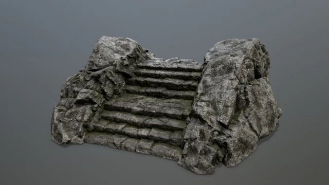 Rock Gate 3D Model .c4d .max .obj .3ds .fbx .stl .blend 