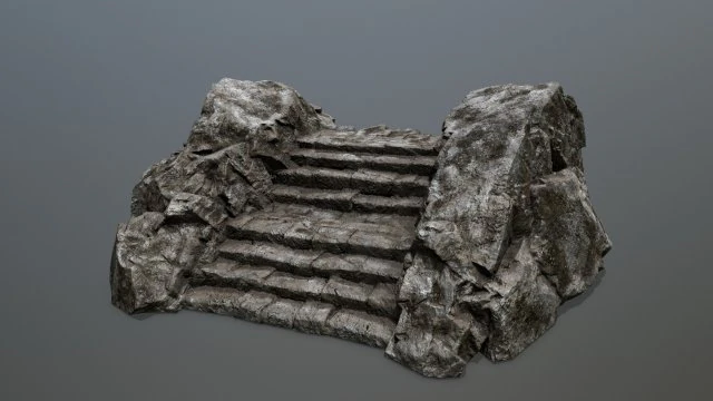 Rock Gate 3D Model .c4d .max .obj .3ds .fbx .stl .blend