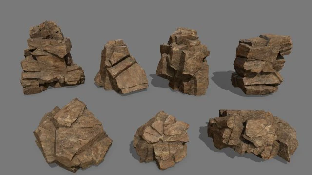 Rocce del deserto Modello 3D .c4d .max .obj .3ds .fbx .stl .blend 