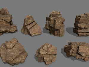 Desert rocks 3D मॉडल