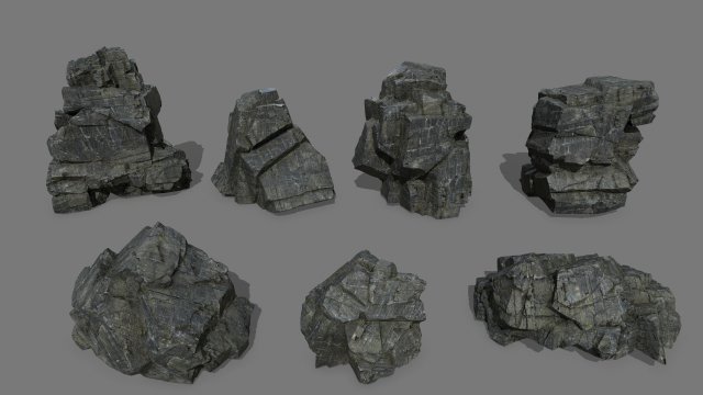 Cliff rocks Modelo 3D .c4d .max .obj .3ds .fbx .stl .blend 