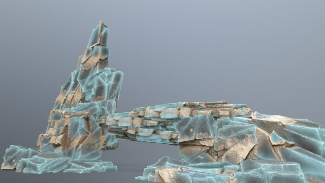 Ice rocks 3D Model .c4d .max .obj .3ds .fbx .stl .blend