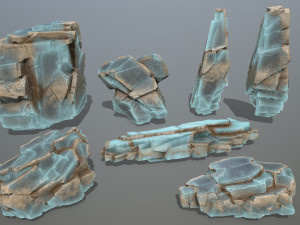 Ice rocks 3D Model