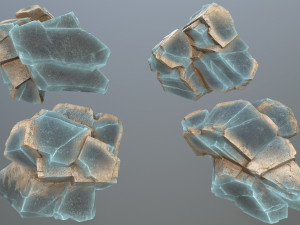 Ice rocks 3D Model