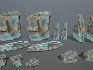 Ice rocks 3D Model