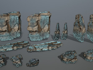 Ice rocks 3D Model