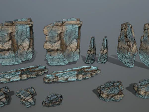 Ice rocks 3D Model