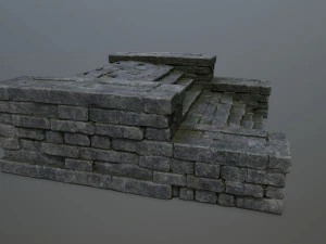 Ruin Stairs 3D Model