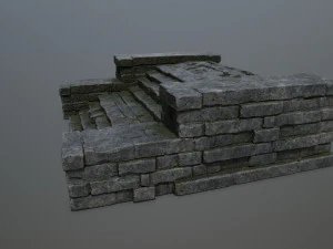 Ruin Stairs 3D Model
