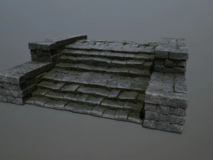 Ruin Stairs 3D Model