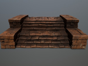Ruin Stairs 3D मॉडल