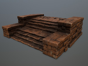 Ruin Stairs 3D 模型