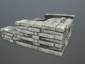 废墟楼梯 3D 模型