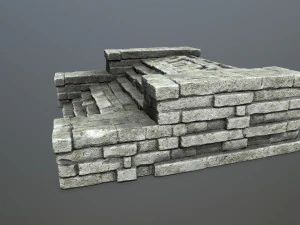 废墟楼梯 3D 模型