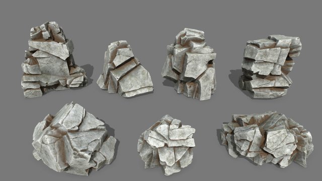 Rocks Modelo 3D .c4d .max .obj .3ds .fbx .stl .blend 