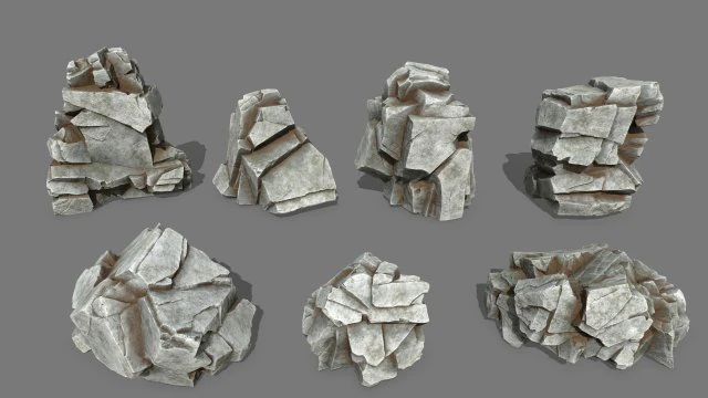 Rocks 3D Model .c4d .max .obj .3ds .fbx .stl .blend 