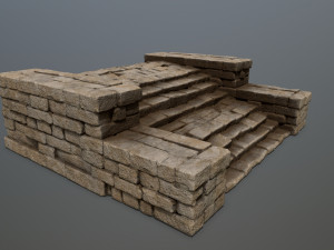 Ruin Stairs 3D Model