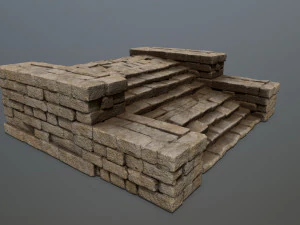 Ruin Stairs 3D Model