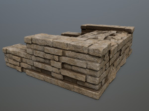 Ruin Stairs 3D Model