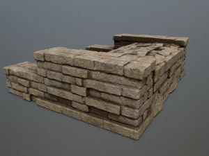 Ruin Stairs 3D Model