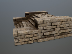 Ruin Stairs 3D Model