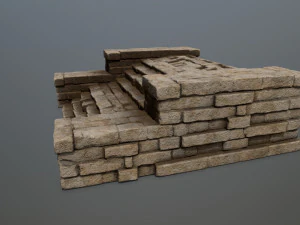 Ruin Stairs 3D Model