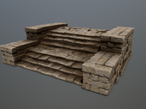 Ruin Stairs 3D Model