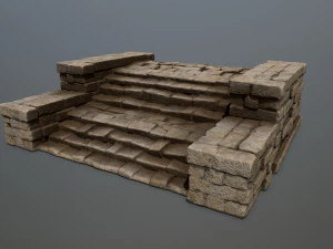Ruin Stairs 3D Model