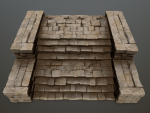 Ruin Stairs 3D Model