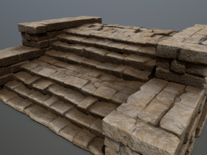 Ruin Stairs 3D Model