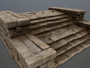 Ruin Stairs 3D Model