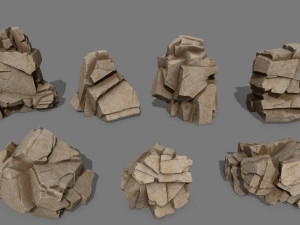 Desert rock Modello 3D