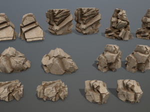 Desert rock 3D 모델