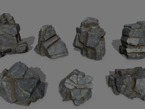 悬崖岩石 3D 模型