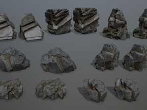 Cliff rocks 3D 모델
