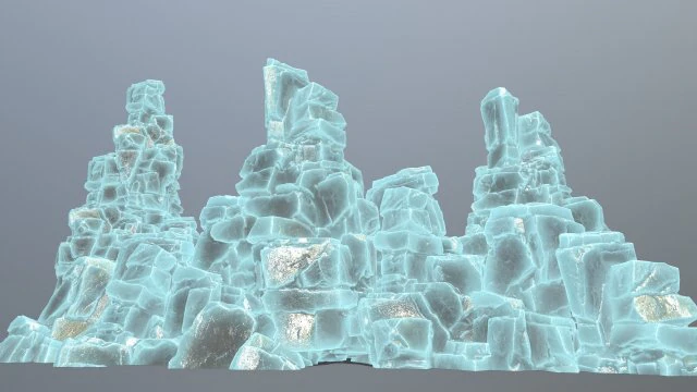 Ice rock 3D Model .c4d .max .obj .3ds .fbx .stl .blend 
