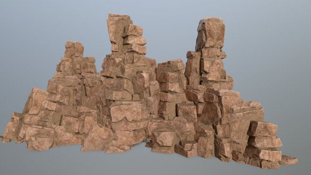 Desert rock set Modèle 3D .c4d .max .obj .3ds .fbx .stl .blend 