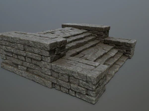 RuinStairs 3D Model