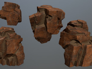 Desert rocks Model 3D