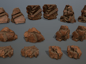 Desert rocks Model 3D