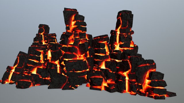 Lava rocks Model 3D .c4d .max .obj .3ds .fbx .stl .blend 