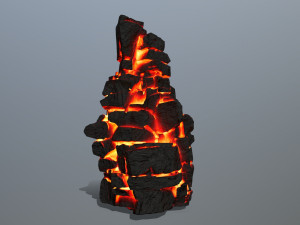 Lava rocks Model 3D