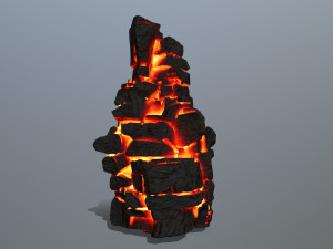 Lava rocks Model 3D