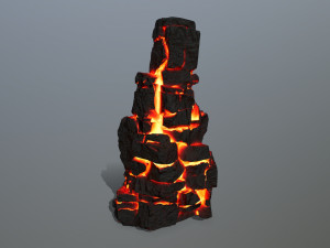 Lava rocks Model 3D