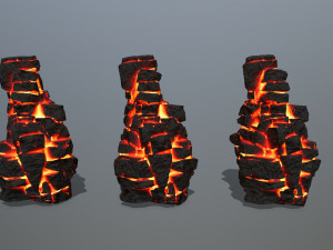 Lava rocks Model 3D