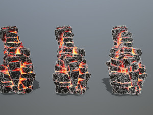 Lava rocks Model 3D