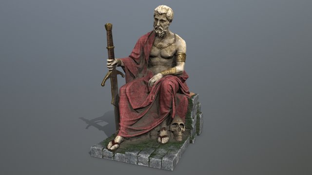 Man Statue 2 Model 3D .c4d .max .obj .3ds .fbx .stl .blend 